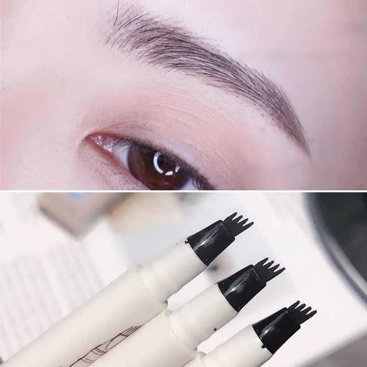Three Or Four Eyebrow Pencil Liquid Eyebrow Pencil Extremely Fine Thrush Artifact Four-head Eyebrow Pencil Waterproof Durable Four-pronged Eyebrow Pencil