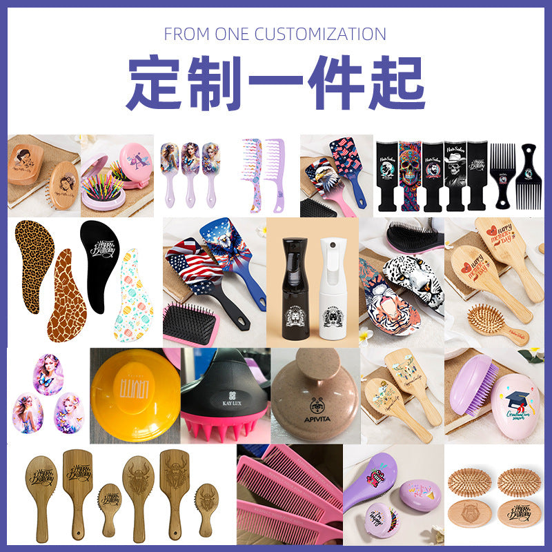 Multifunctional Water Spray Comb, Atomized Spray Comb, Transparent Spray Bottle Handle, Hollow Hair Smoothing Comb, Foreign Trade Hot-selling Hairdressing Tool